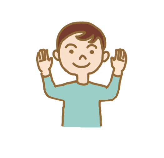 「こんばんは」の日本の手話の形