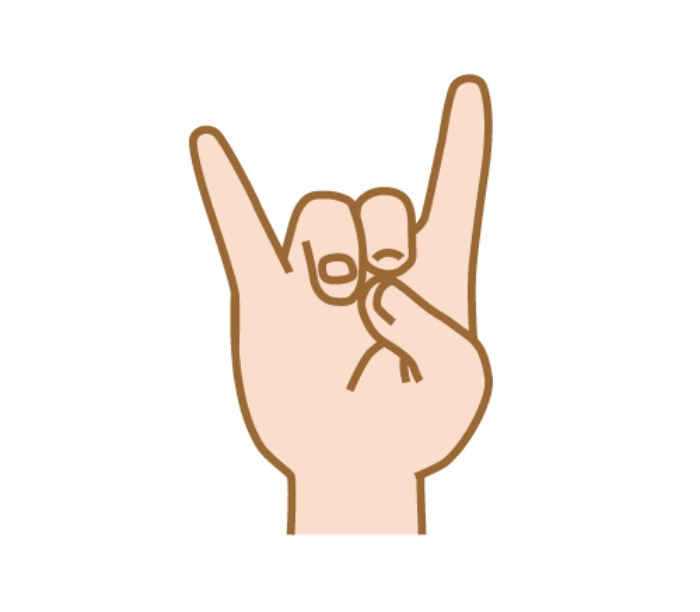 Sign language gesture to represent “Ki”