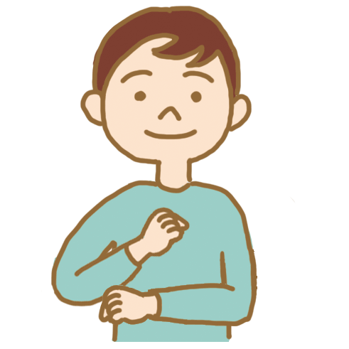 「おつかれさま」の日本の手話の形