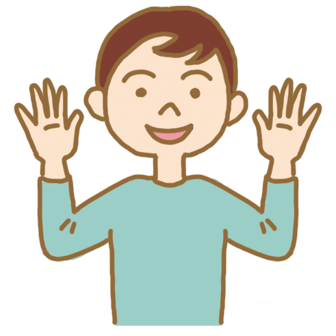 「はくしゅ」の日本の手話の形