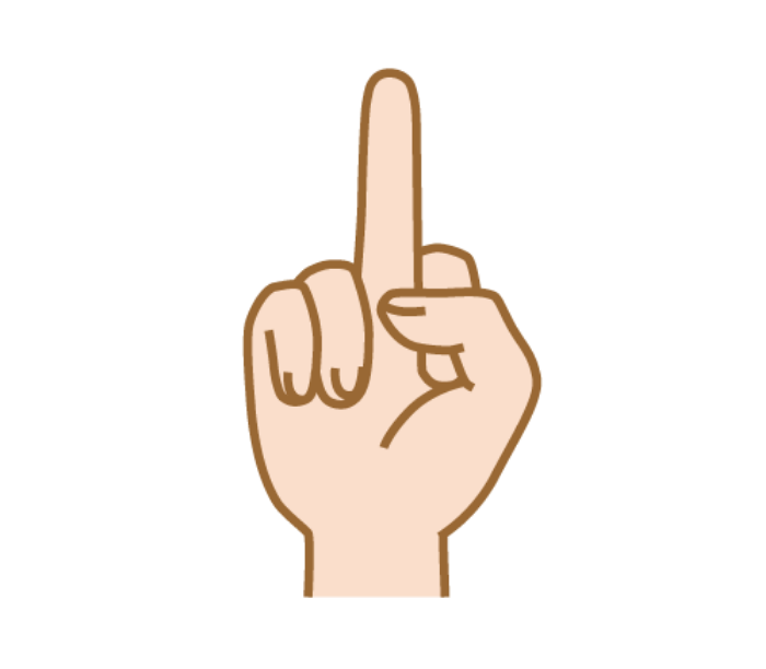 Sign language gesture to represent “Se”