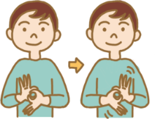 Sign language gestures representing the Deaflympics