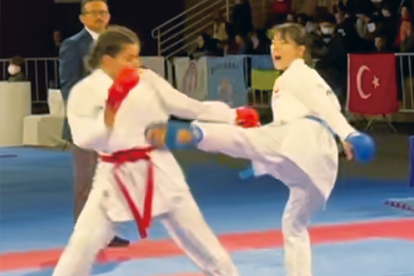 Photo of karate match scene