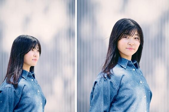 こちらを向いて笑っている菰方選手の写真