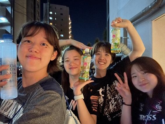 チームメイトとの写真